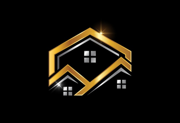 Vetor logotipo de imóveis, logotipo de casa, símbolo de sinal de logotipo de casa