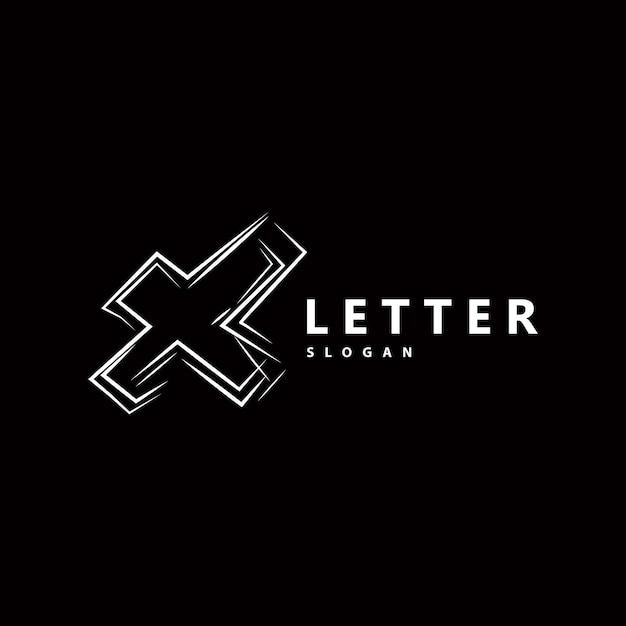 Logotipo de inicial x minimal moderno e de luxo design geométrico icon vector element template