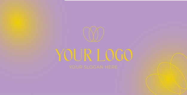 Vetor logotipo de ioga de flor roxa e amarela