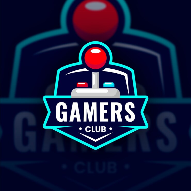 Vetor logotipo de jogo com design plano