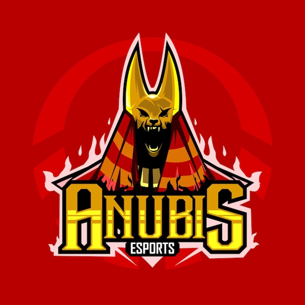 Logotipo de jogo de mascote anubis