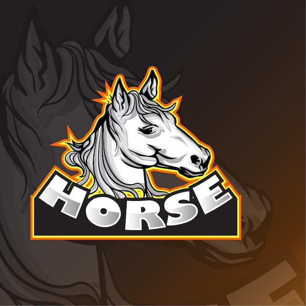 Logotipo de jogo de mascote de cavalo