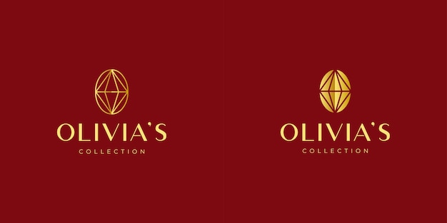 Vetor logotipo de jóias de luxo