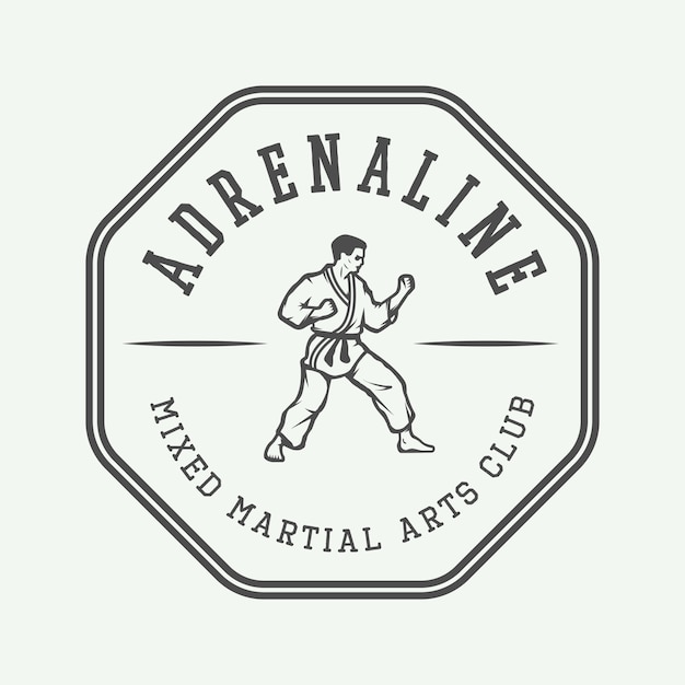 Logotipo de karatê ou artes marciais