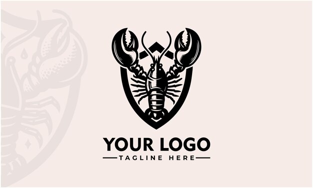 Logotipo de lagosta vintage vector desenho único para identidade empresarial símbolo de lagosta premium para marca