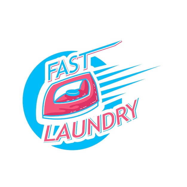 Logotipo de lavanderia com espaço de texto para seu slogan