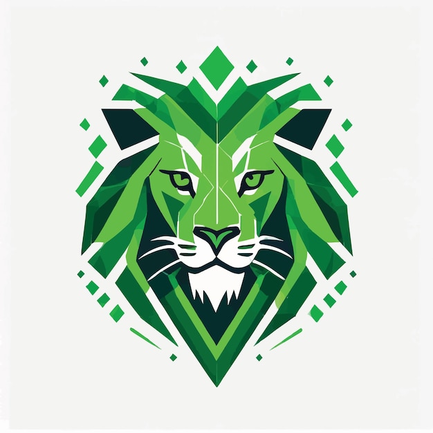 Logotipo de leão em fundo branco