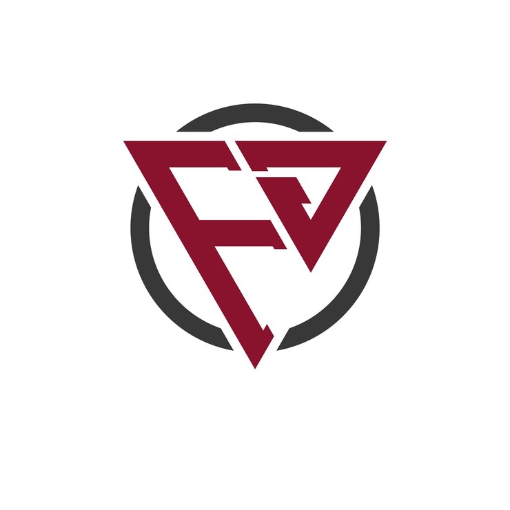 Vetor logotipo de letra fj monogram em design de triângulo em negrito com fundo circular logotipo de carta profissional fj perfeito para marca de negócios modernos e conceito de emblema elegante