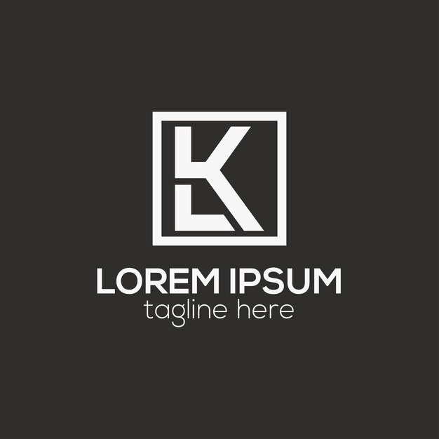 Logotipo de letra kl criativo minimal kl conceito de logotipo de letra modelo vetorial isolado