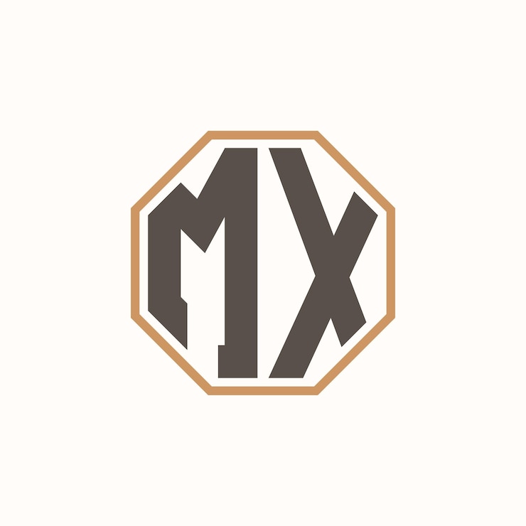 Vetor logotipo de letra mx moderna para identidade de marca de negócios corporativos design de logotipo mx criativo