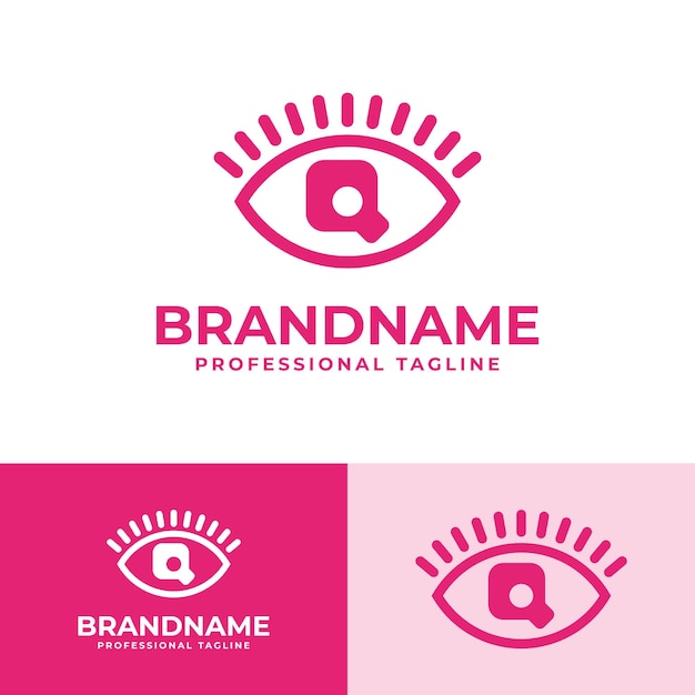 Logotipo de letra q eye adequado para negócios relacionados com a visão, espionagem óptica ou olho com a inicial q