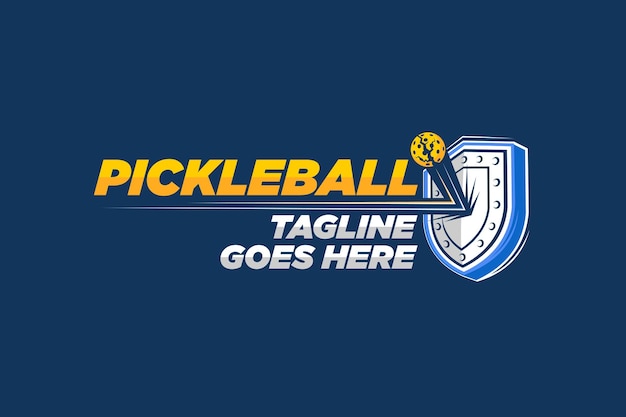 Logotipo de letras de pickleball vetor de pickle ball