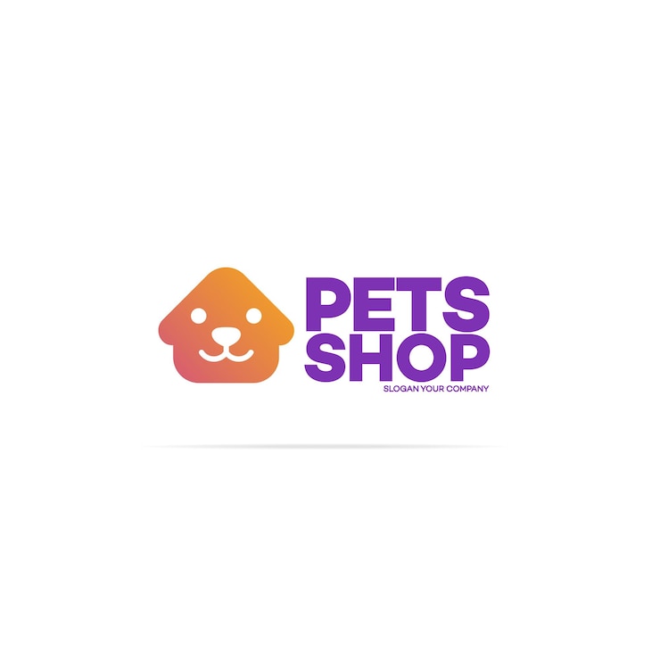 Vetor logotipo de loja de animais de estimação para usado para identidade corporativa animais de casa, loja, animais clínica veterinária e abrigos de animais sem lar. ilustração vetorial