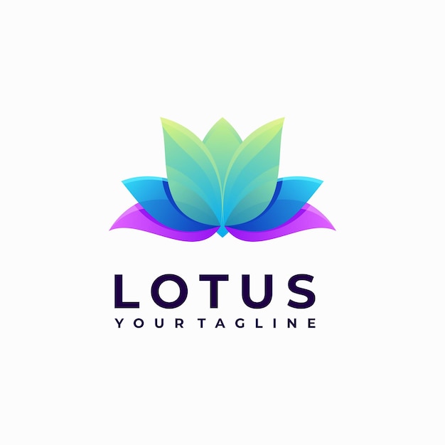 Logotipo de lótus colorido