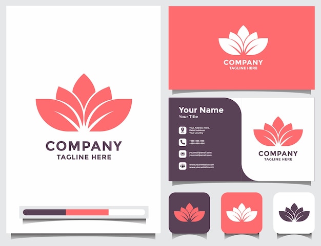 logotipo de lótus com cartão de visita