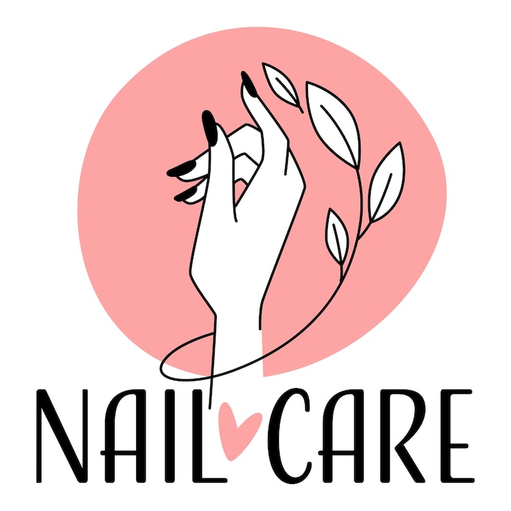 Vetor logotipo de manicure e tratamento de unhas