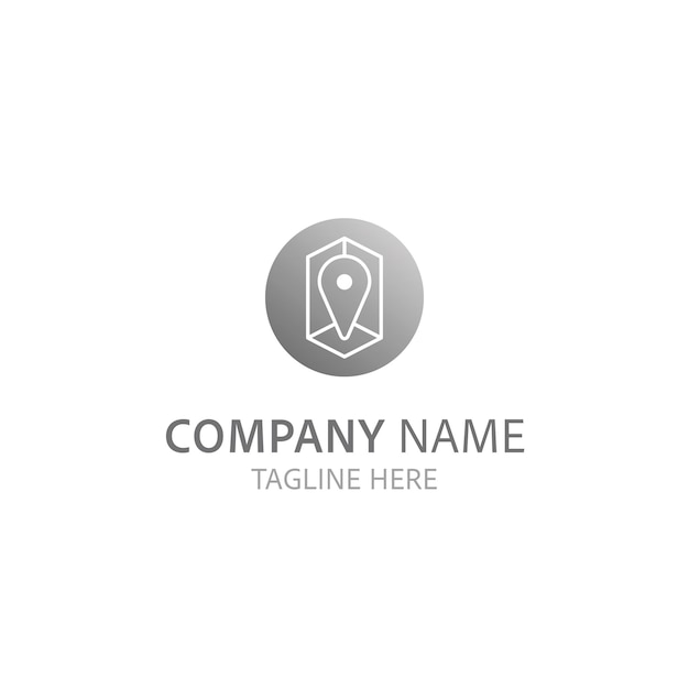 logotipo de marcação geográfica de localização interna para empresa