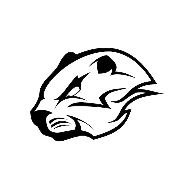 Logotipo de mascote de cabeça de castor