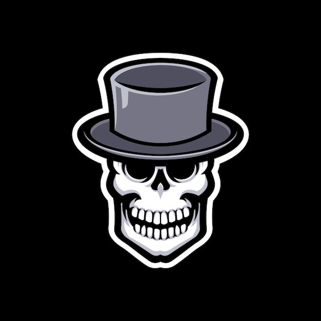 Logotipo de mascote de caveira isolado