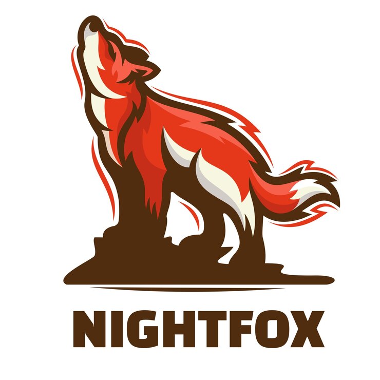 Vetor logotipo de mascote simples da raposa