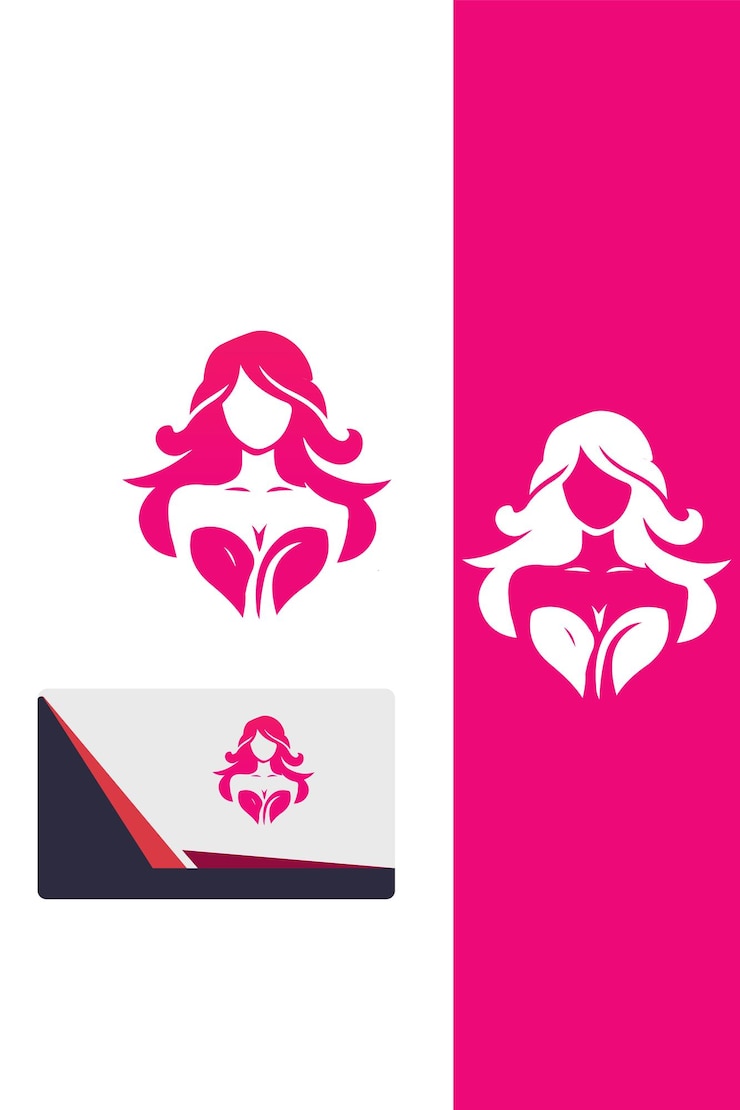 Vetor logotipo de menina feminina