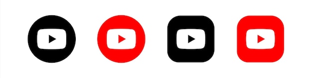 Logotipo de mídia social do youtube design de ícone plano do youtube