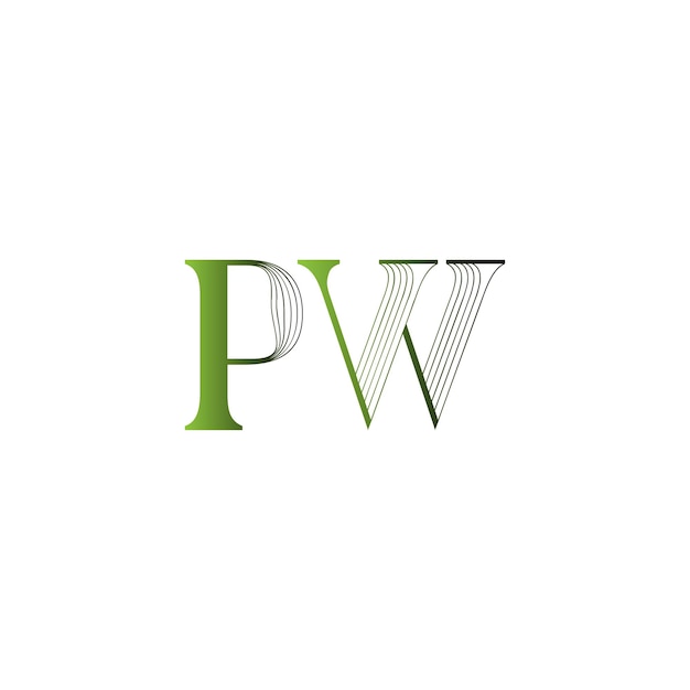 Vetor logotipo de moda pw