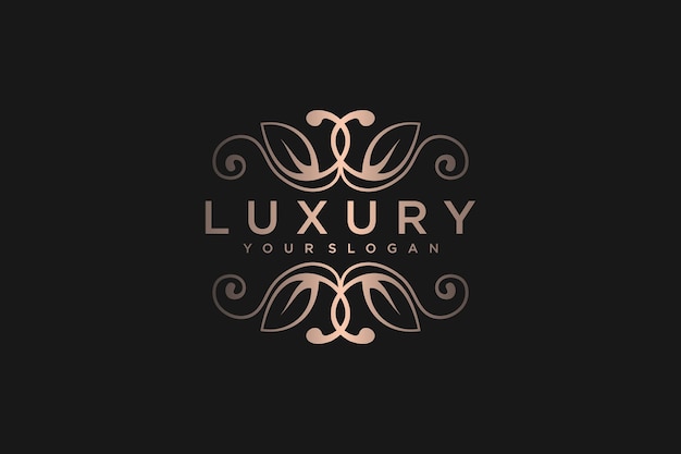 Vetor logotipo de moldura de luxo logotipo feminino logotipo de beleza e outras marcas de luxo