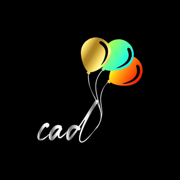 Vetor logotipo de monograma cad para evento de celebração, casamento, cartão de felicitações, convite modelo vetorial