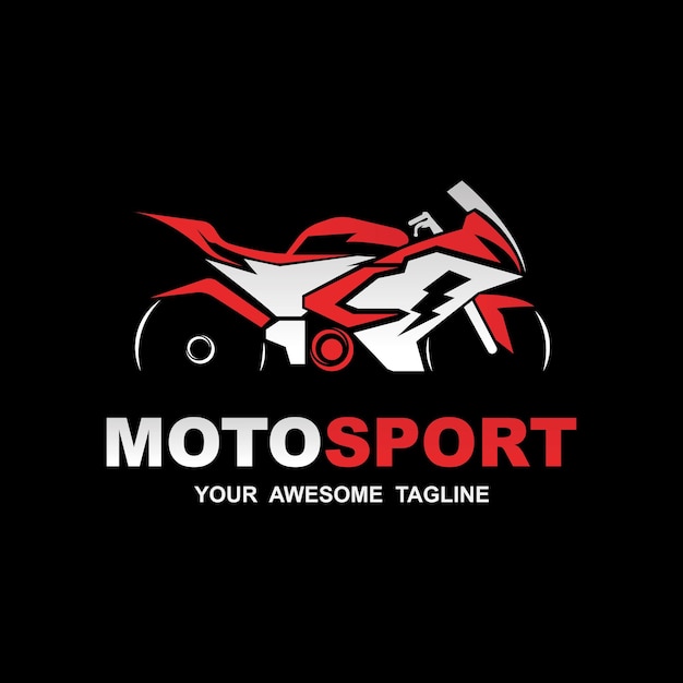 Vetor logotipo de motosport ícone logotipo de design de ilustração vetorial para equipes de corrida, revendedores de motos e turismo