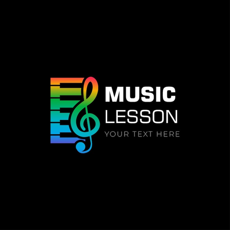 Vetor logotipo de música criativa