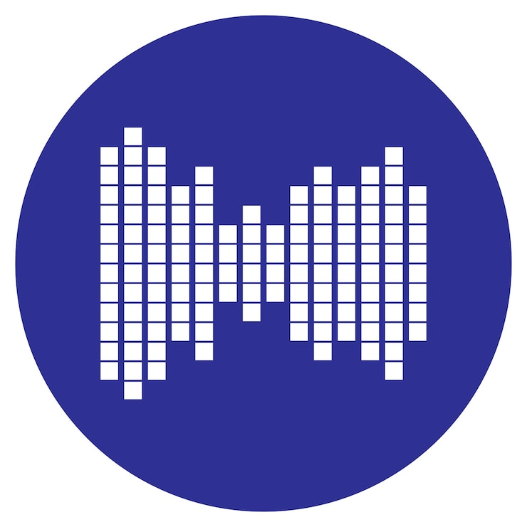 Vetor logotipo de música de ondas sonoras
