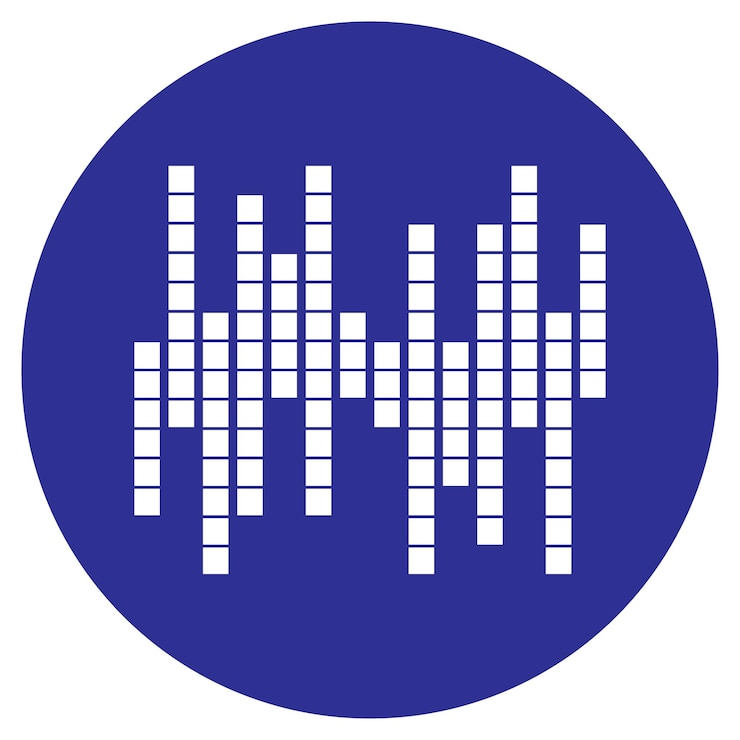 Vetor logotipo de música de ondas sonoras
