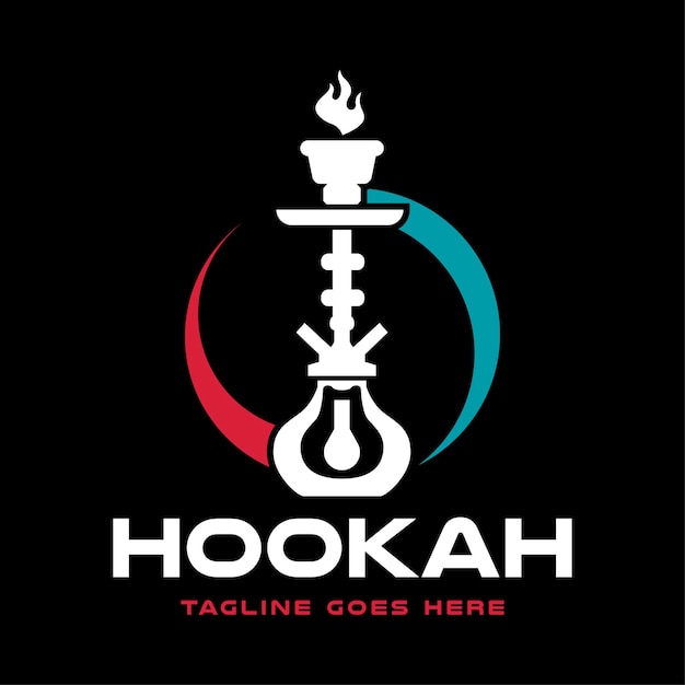 Logotipo de narguilé com um design elegante