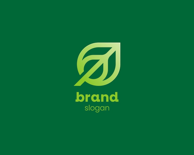 Vetor logotipo de natureza de folha criativa simples e limpa