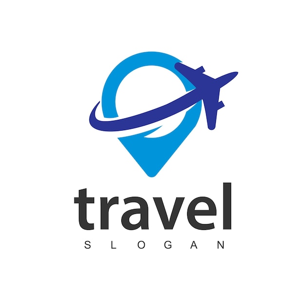 Logotipo de negócios de agência de viagens design de logotipo de férias e férias