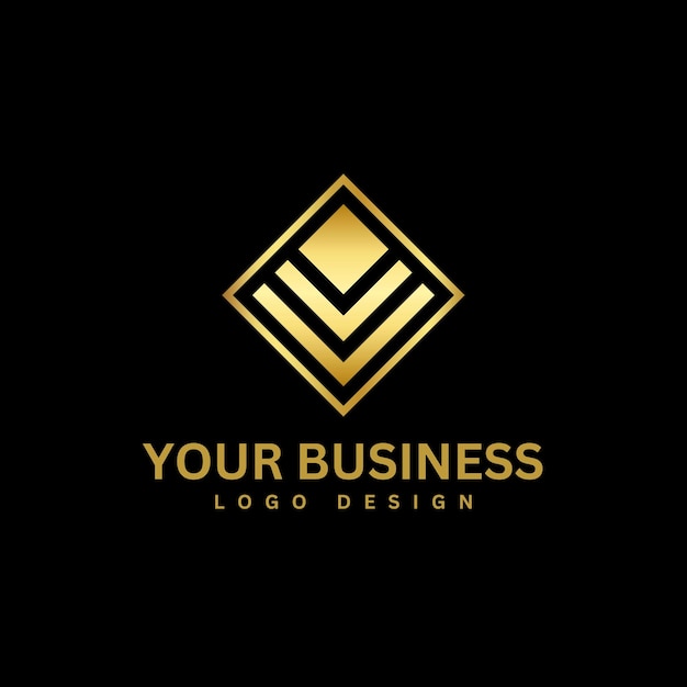 Vetor logotipo de negócios modernos de ouro vetorial gratuito