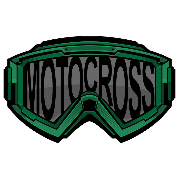 Vetor logotipo de óculos de capacete de motocross