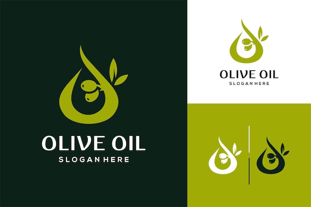 Logotipo de óleo design premium jardim de plantas frescas ilustração de símbolo minimalista simples