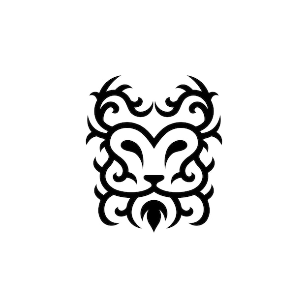 Logotipo de ornamento de arte de leão