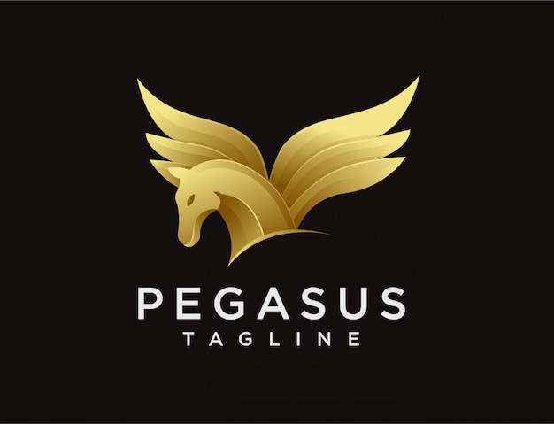 Logotipo de pegasus de elegância moderna