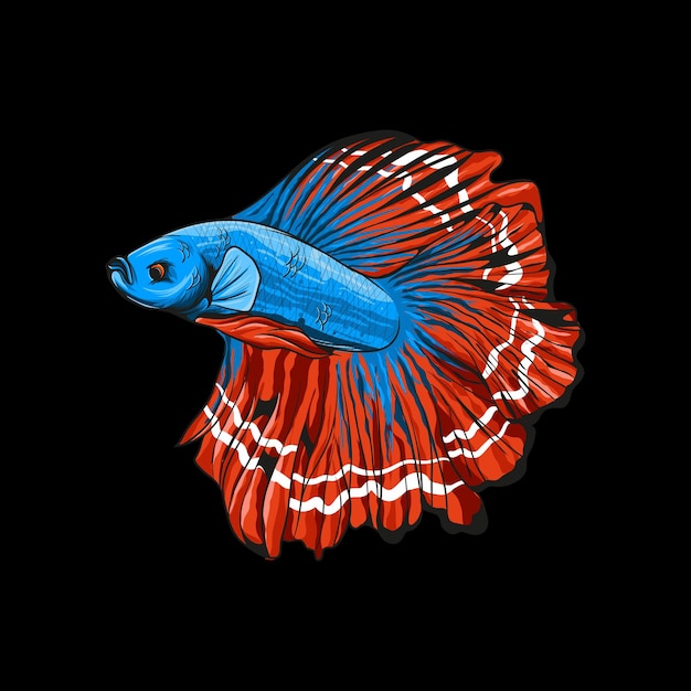 Vetor logotipo de peixe betta