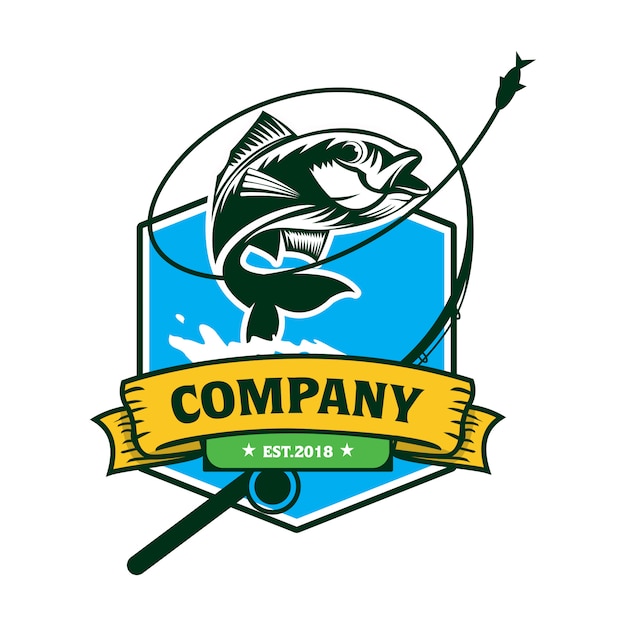 Vetor logotipo de pesca