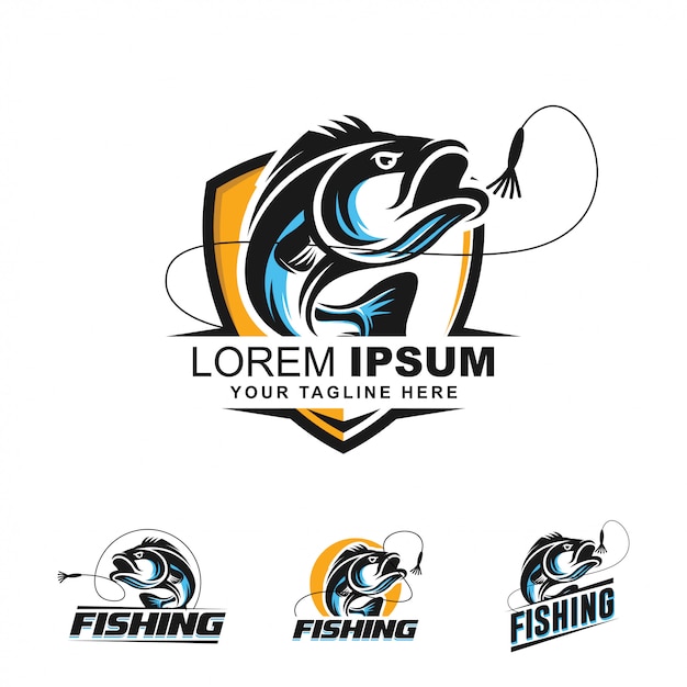 Vetor logotipo de pesca