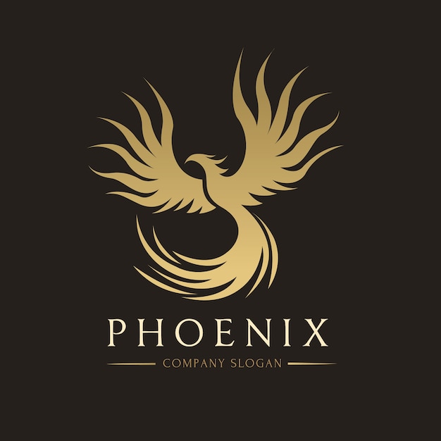 Logotipo de phoenix, símbolo de logotipo de águia e pássaro. modelo do logotipo do vetor.