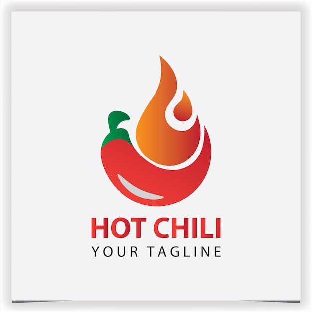 logotipo de pimentão quente com gotas de água como fogo