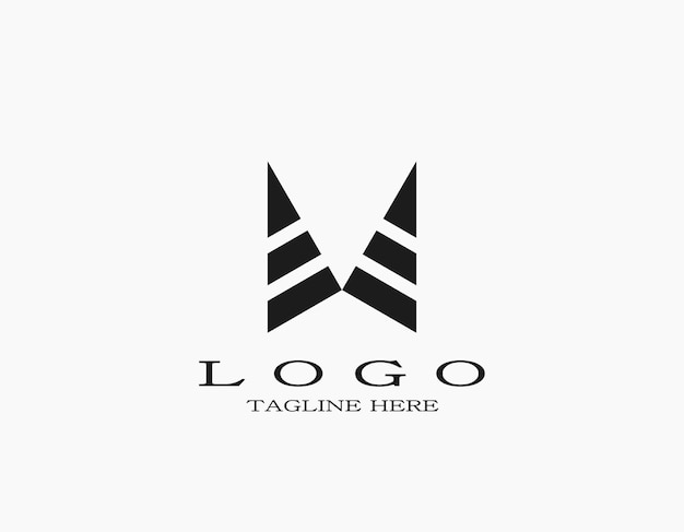 Vetor logotipo de pirâmide ou triângulo elegante minimalista que se formou a partir da linha preta logotipo da pirâmide criativa