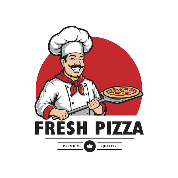 Logotipo de pizza Ideal para restaurantes que servem cozinha italiana e pizza Modelo de logotipo editável