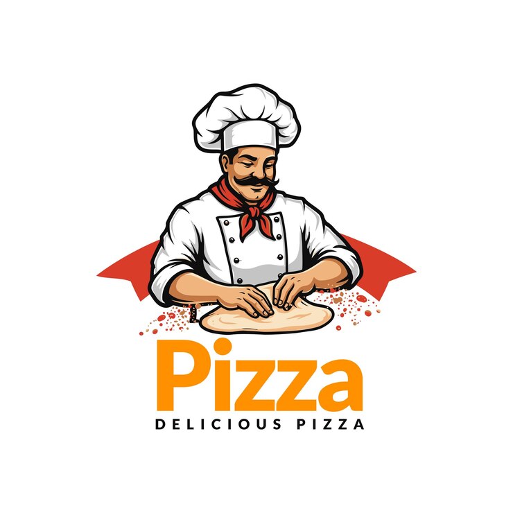 Vetor logotipo de pizza uma solução de logotipo impressionante para restaurantes e serviços de catering modelo de logotipo editável