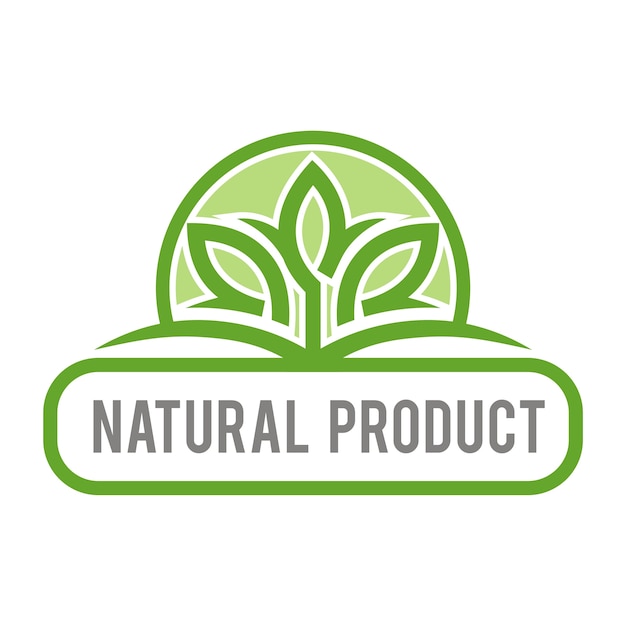 Vetor logotipo de produtos naturais